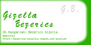 gizella bezerics business card